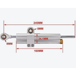 Ammortizzatore di sterzo alluminio CNC